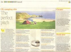 Dorset yurt feature in The TImes