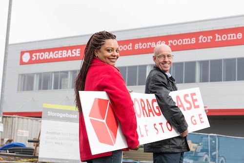 Naomi Oliver, the new Frome Storagebase manager with assistant manager Andy Dunne-Howells and one of the company’s new removal vans. Storagebase will open on Saturday 28 November 2015
